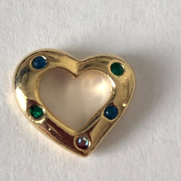 24PCS High Quality Gold Plated Heart Charm with Crystals Bulk for Jewelry Making - Picture 6 of 10